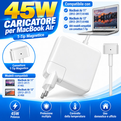 Caricatore mac book air - caricatore, 45w