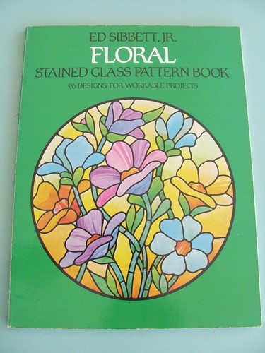 213 floral stained glass - floral,